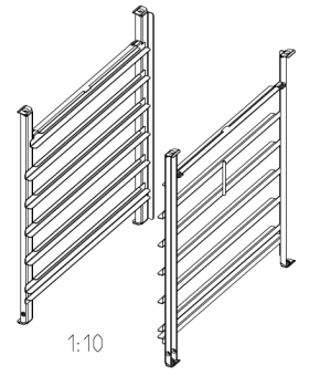 Навесная рама Combi-Duo 6-1-1, 5+1 уровней RATIONAL 60.61.678